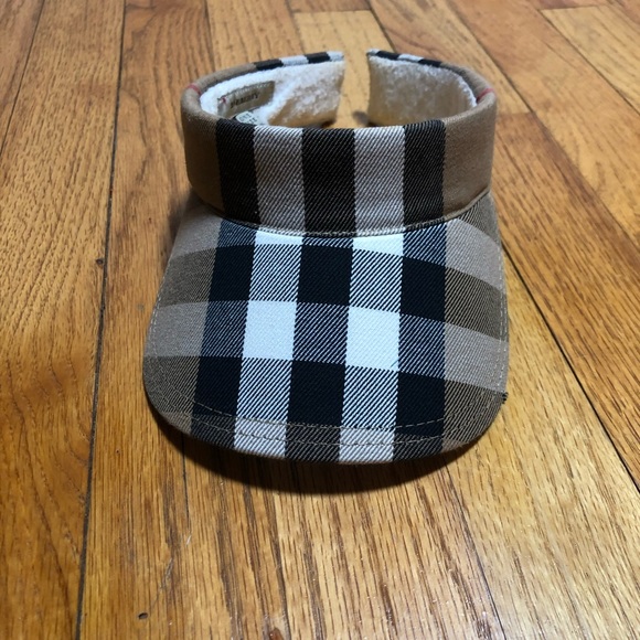 BURBERRY SUN VISOR PLAID GOLF CAP • Preowned One Size - Picture 2 of 7